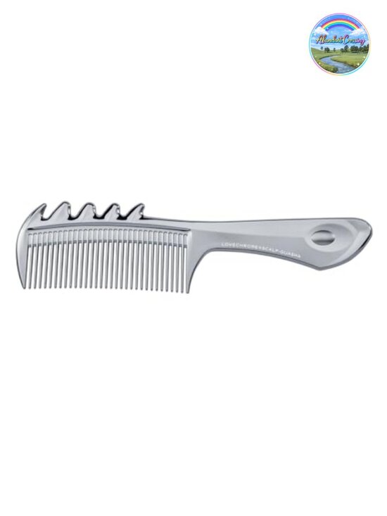 Scalp Guasha Anti-Static Comb with JP CHROME-TECH Plating - Hair Styling &
